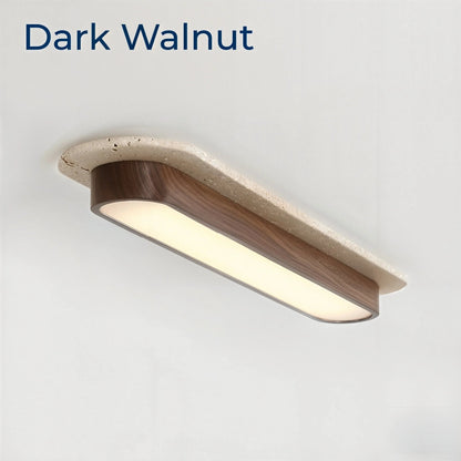 Strata Travertine Capsule Ceiling Light
