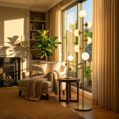 Calyx Gold Globe Sculptural Lamp