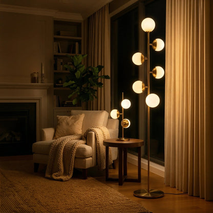 Calyx Gold Globe Sculptural Lamp