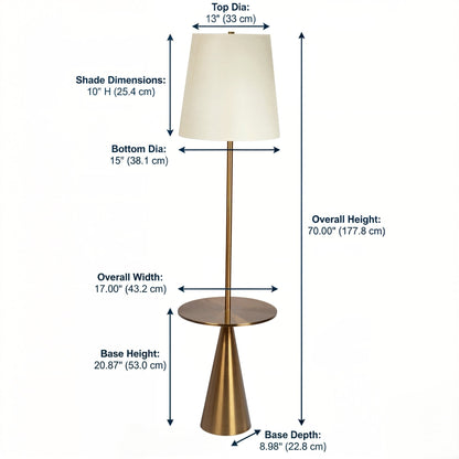 Silhouette Brass Table Floor Lamp
