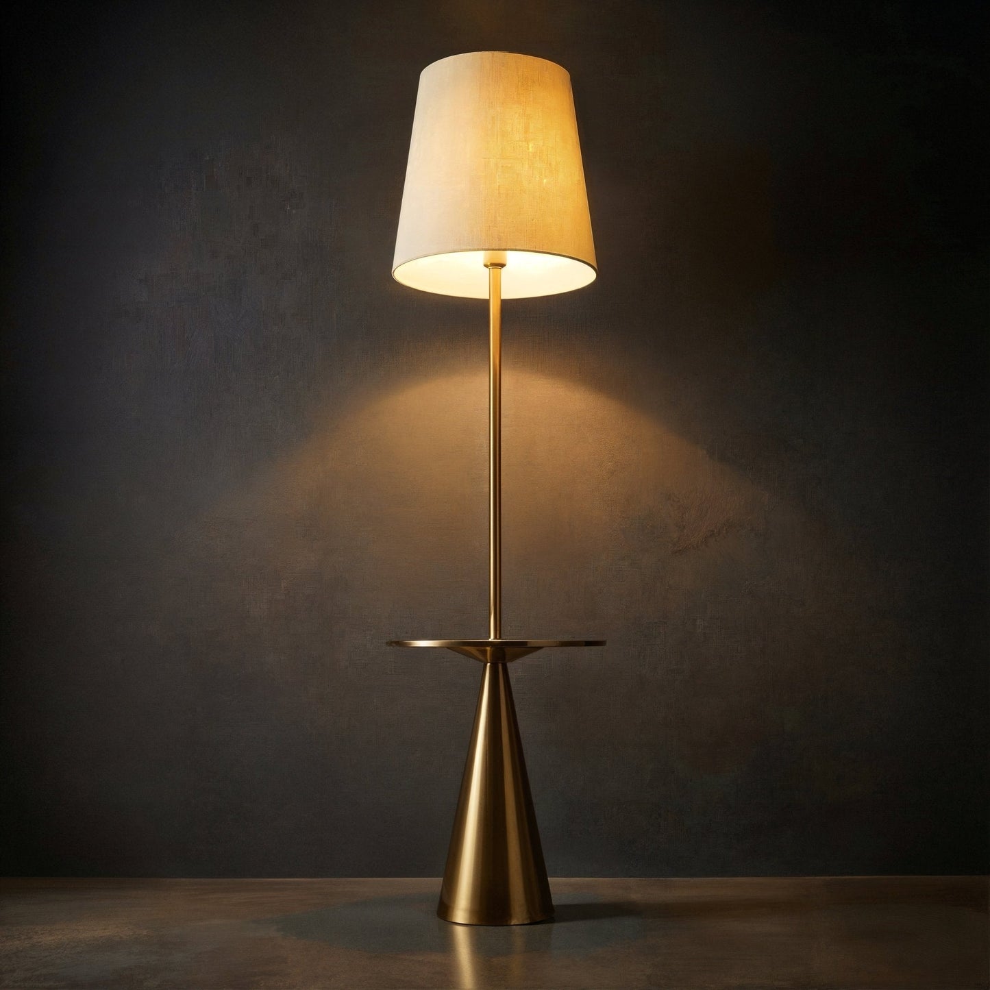 Silhouette Brass Table Floor Lamp