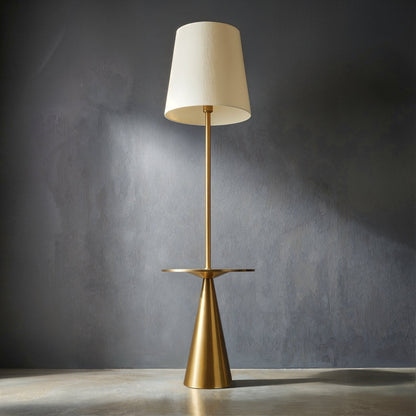 Silhouette Brass Table Floor Lamp