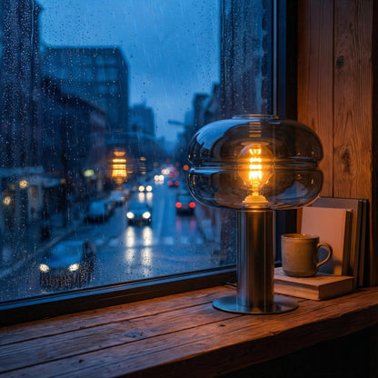 Graphite Mushroom Desk Lamp