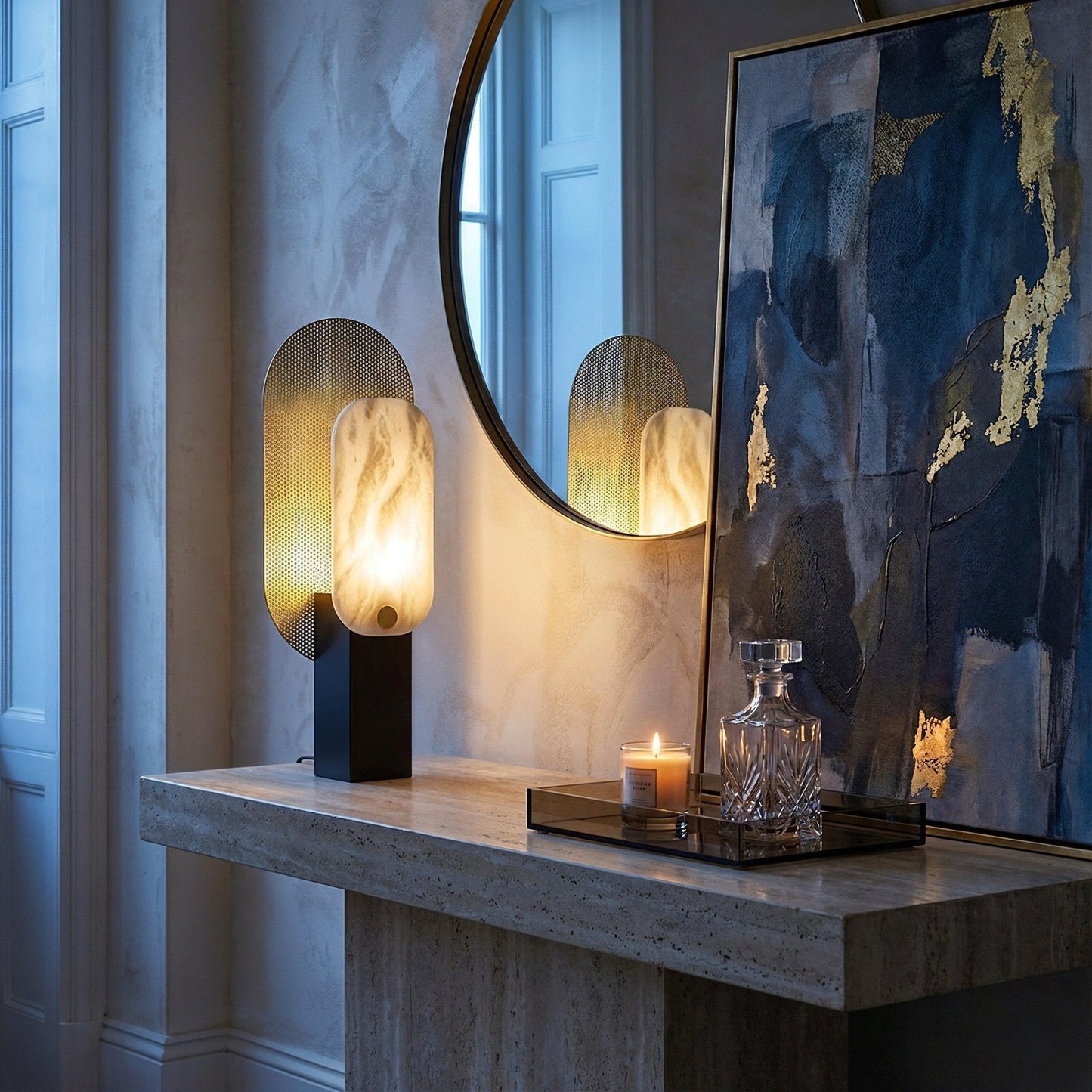 Veil Marble Glow Table Lamp