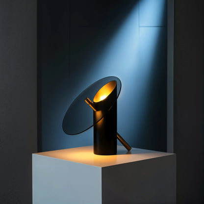Obsidian Floating Disc Lamp
