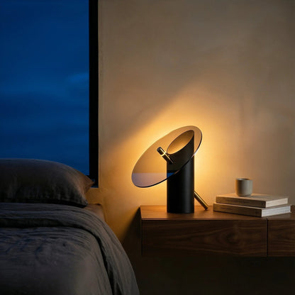 Obsidian Floating Disc Lamp