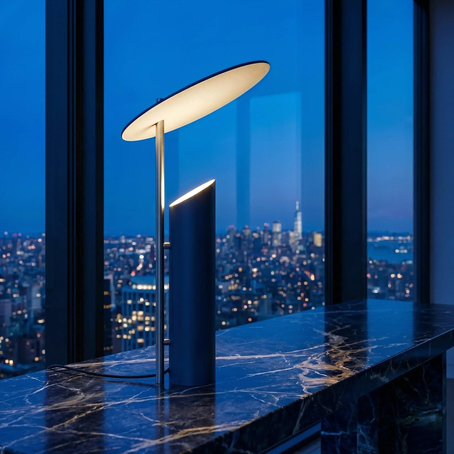 Velum Steel Cylinder Accent Lamp