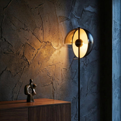 Orbit Smoked Glass Sphere Lamp