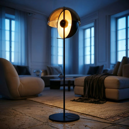 Orbit Smoked Glass Sphere Lamp