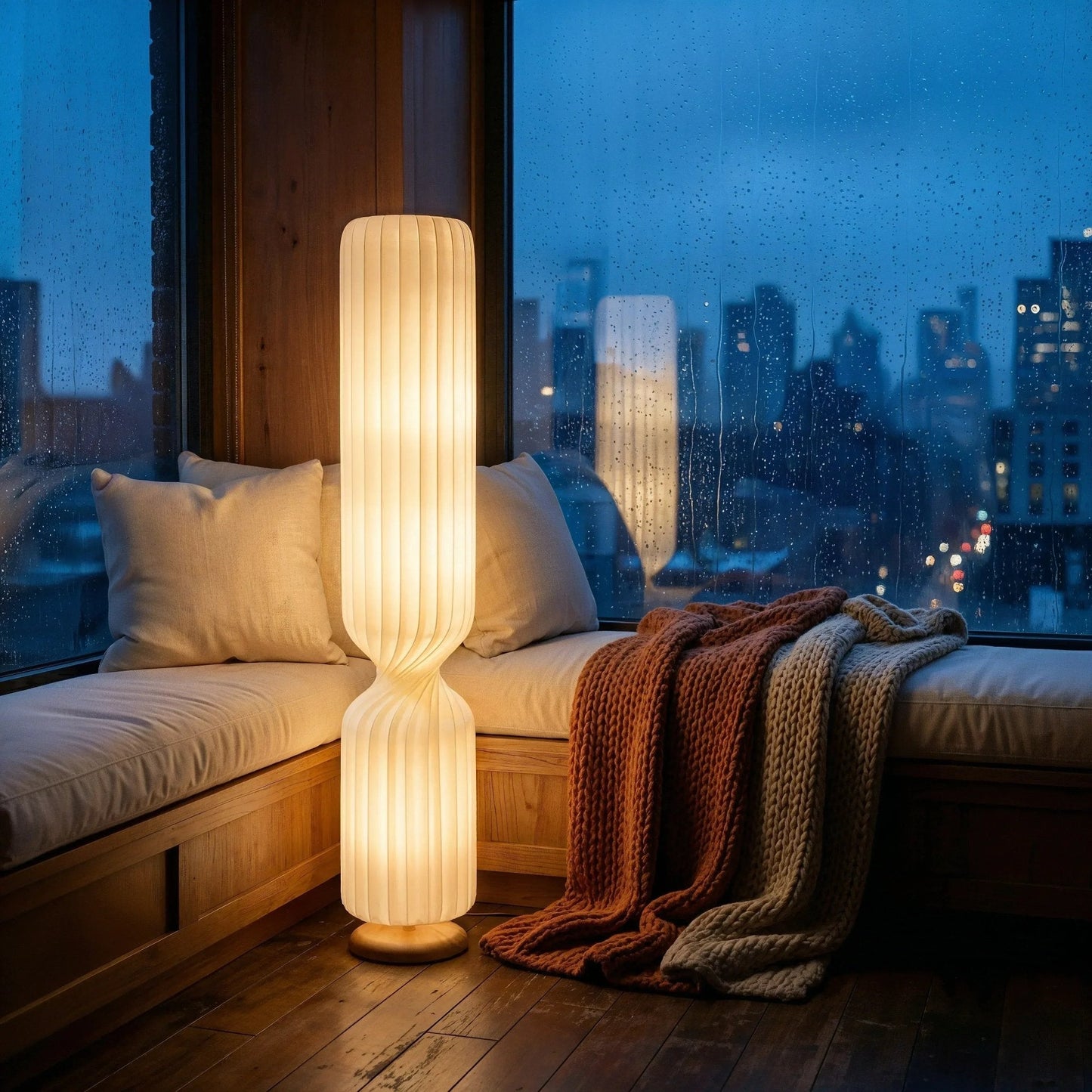 Vespera Pleated Column Floor Lamp