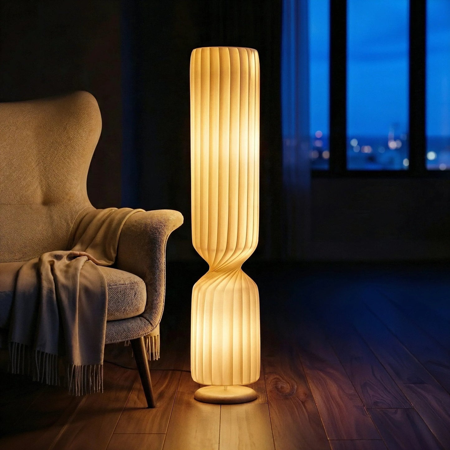 Vespera Pleated Column Floor Lamp