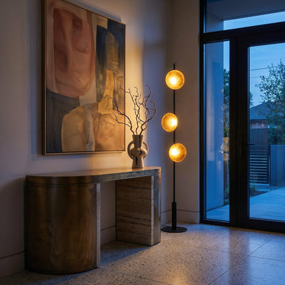 Mirage Hammered Glass Floor Lamp