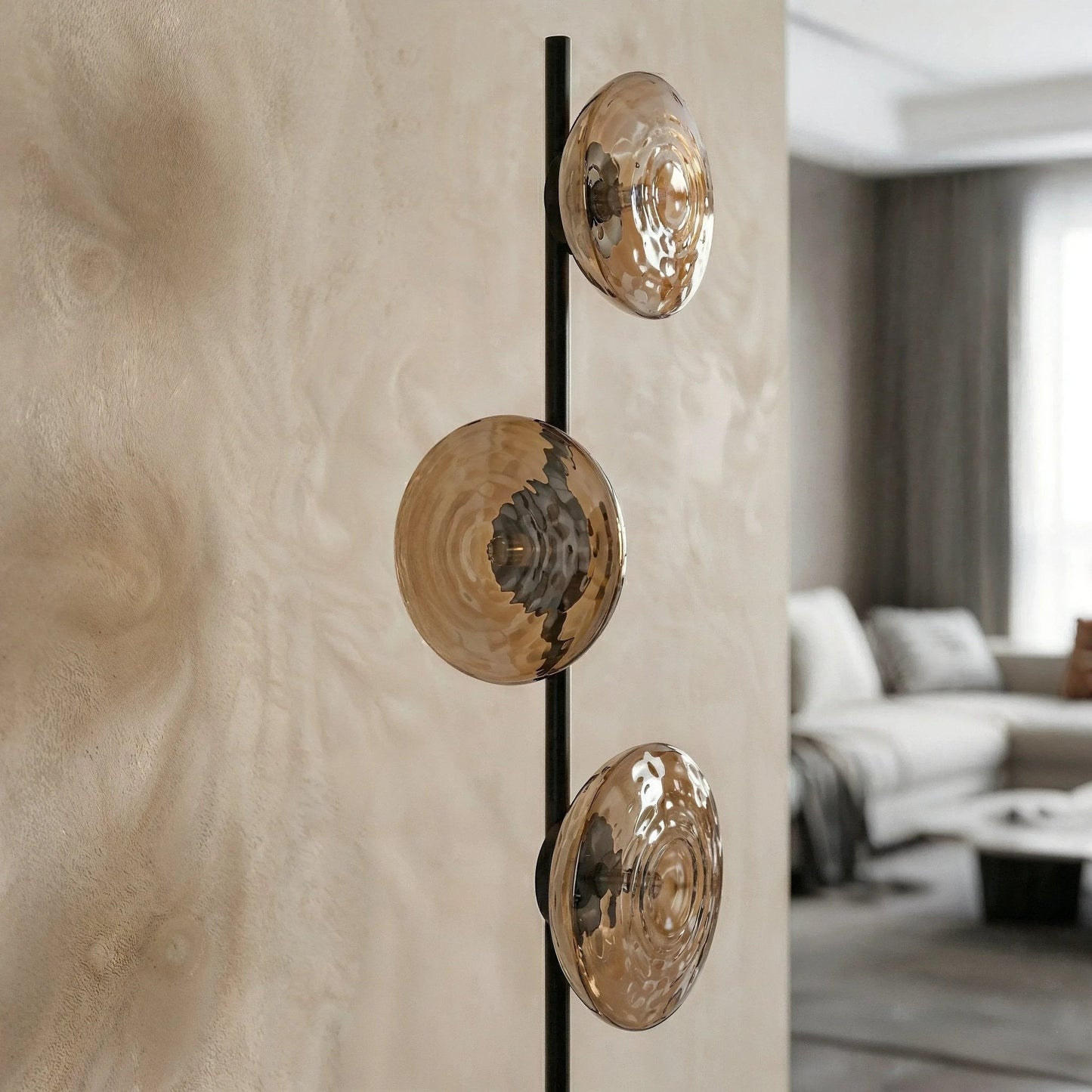 Mirage Hammered Glass Floor Lamp