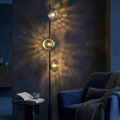 Mirage Hammered Glass Floor Lamp