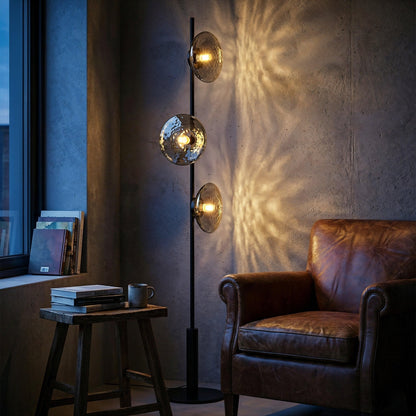 Mirage Hammered Glass Floor Lamp
