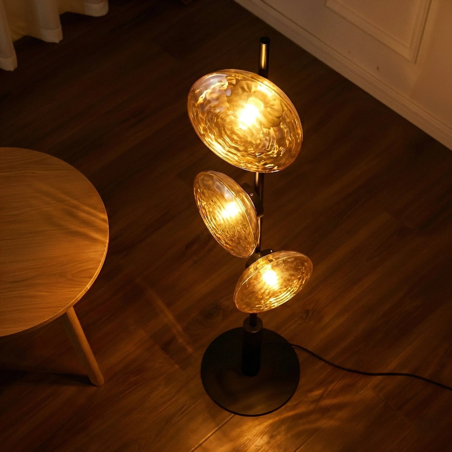 Mirage Hammered Glass Floor Lamp