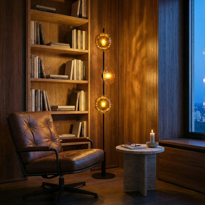Mirage Hammered Glass Floor Lamp