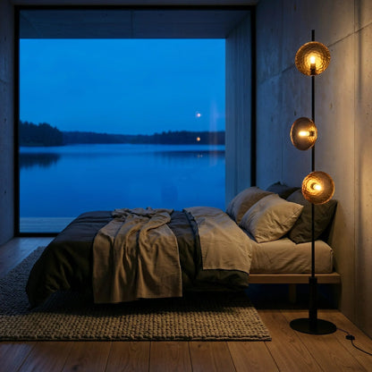 Mirage Hammered Glass Floor Lamp