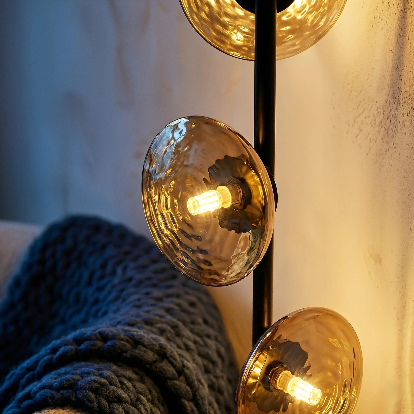 Mirage Hammered Glass Floor Lamp