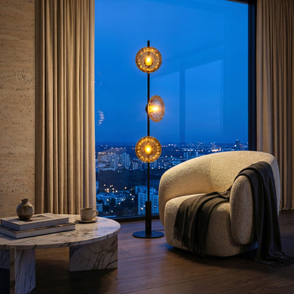 Mirage Hammered Glass Floor Lamp