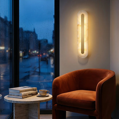 Petra Capsule Marble Wall Light