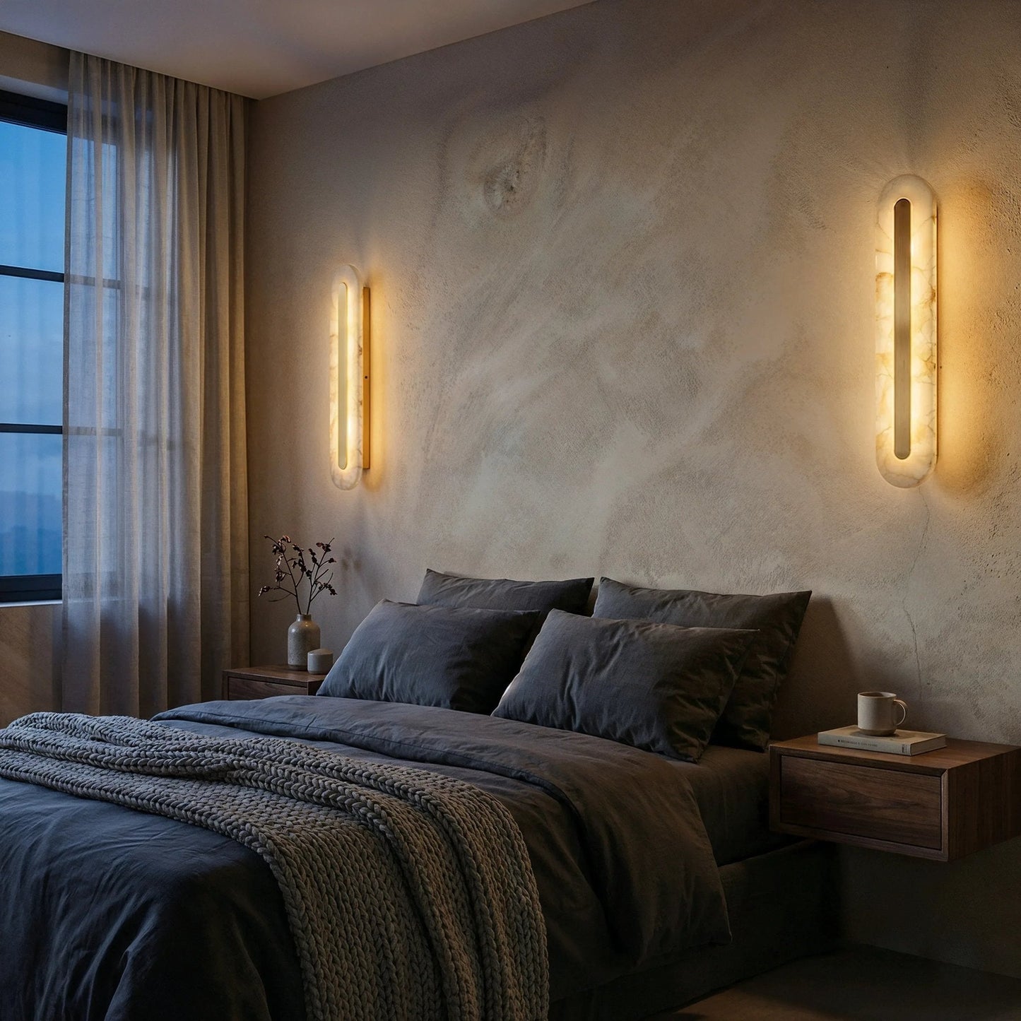 Petra Capsule Marble Wall Light