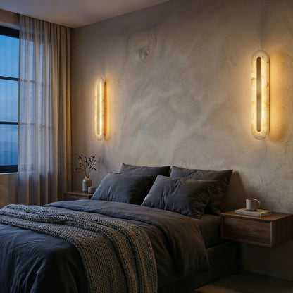 Petra Capsule Marble Wall Light