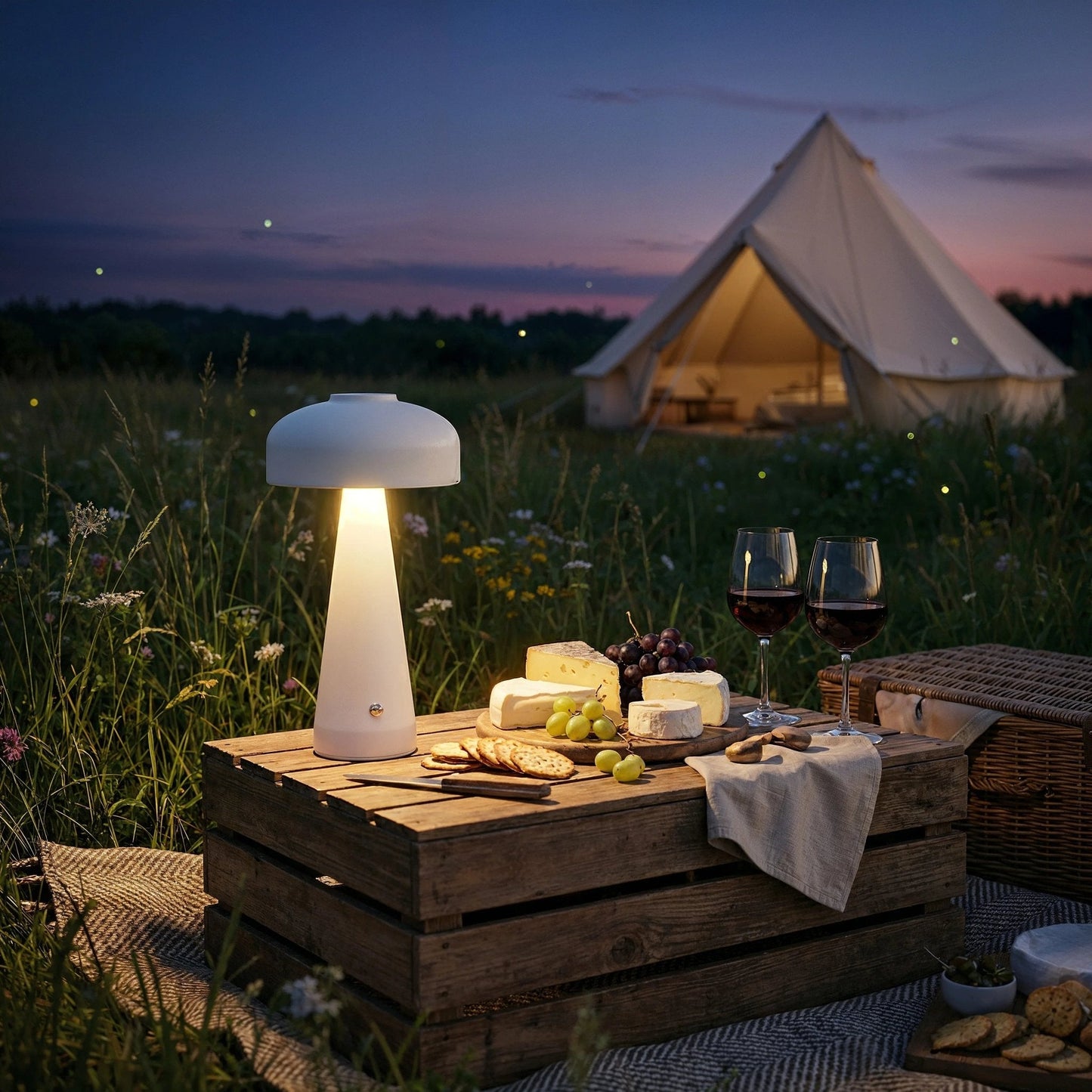 Hush Cordless Conical Lamp