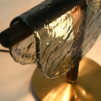 Mantle Draped Glass Table Lamp