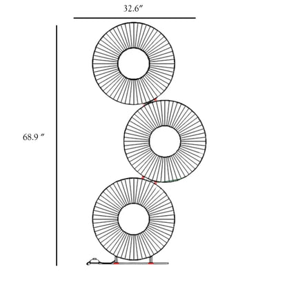 Iris Triple Ring Floor Lamp