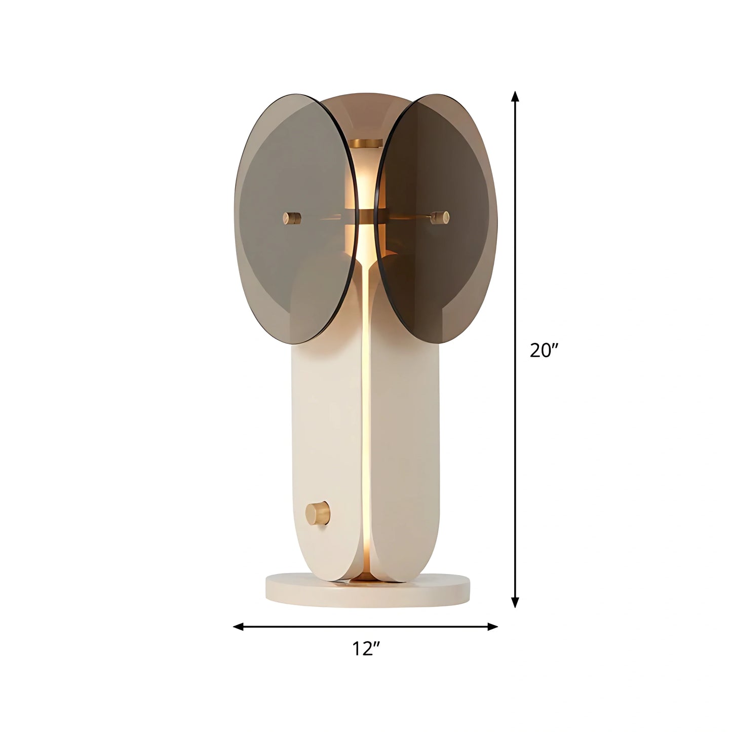 Trilume Smoke Grey Glass Lamp
