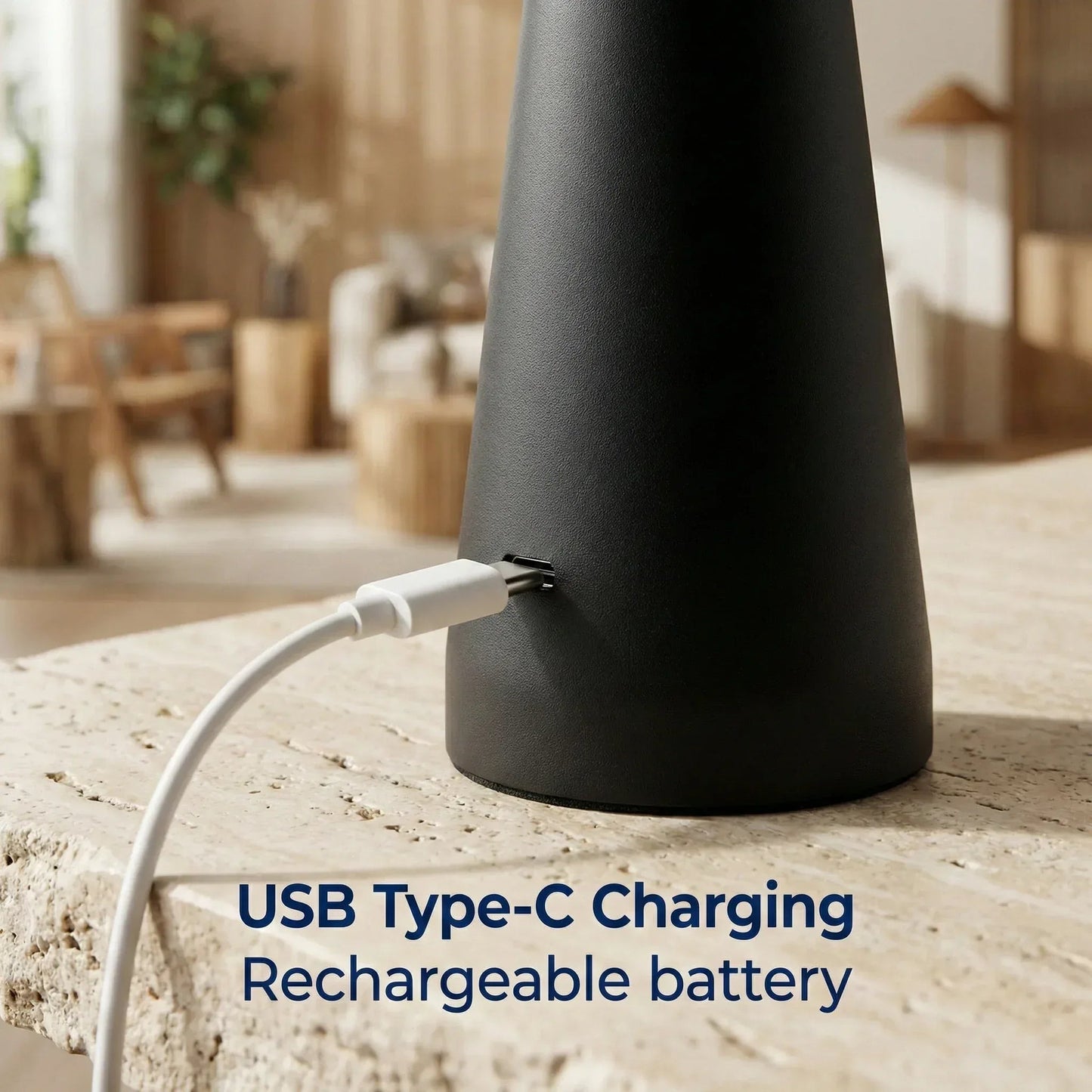 Hush Cordless Conical Lamp