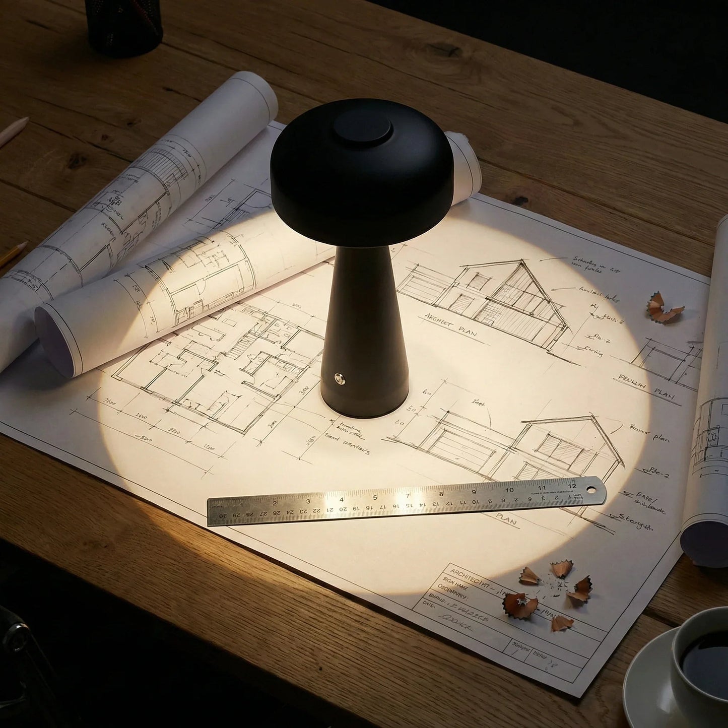 Hush Cordless Conical Lamp