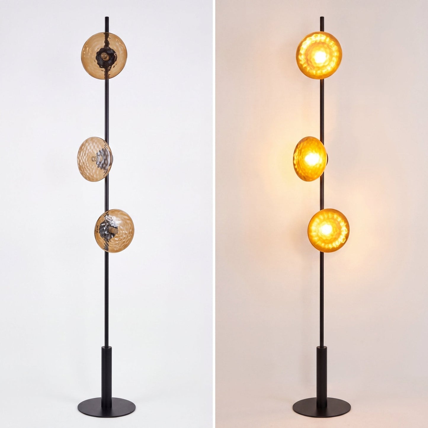 Mirage Hammered Glass Floor Lamp