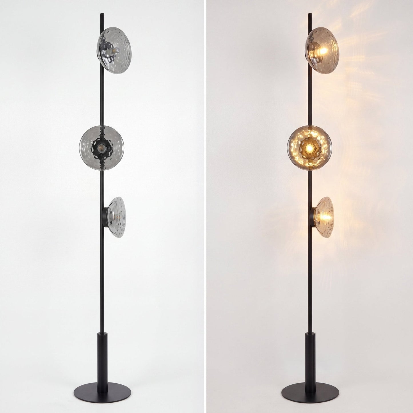 Mirage Hammered Glass Floor Lamp