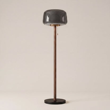 Halo Dual-Glass Wood Stem Lamp