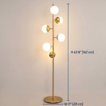Calyx Gold Globe Sculptural Lamp
