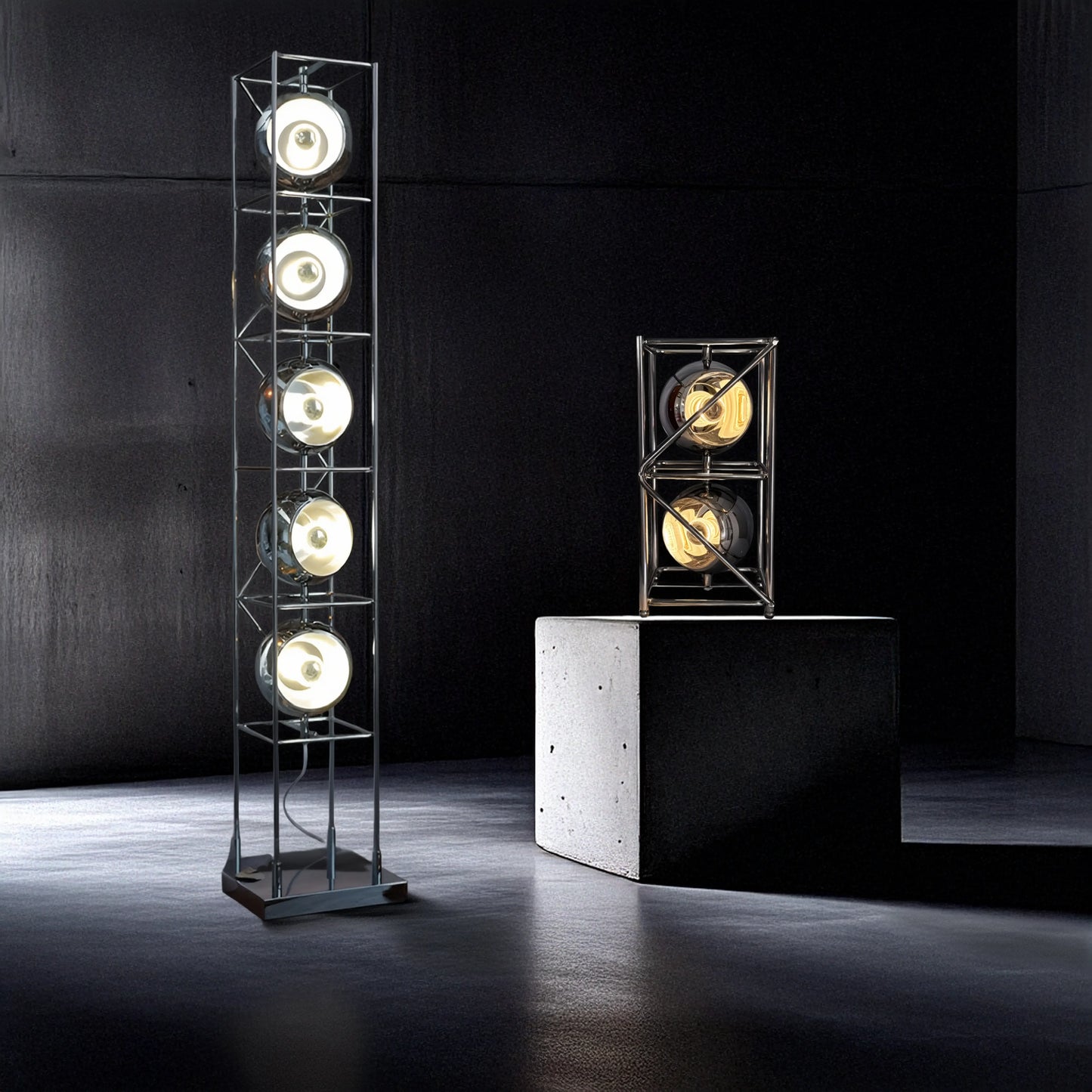 Chrome Spheres Table Lamp