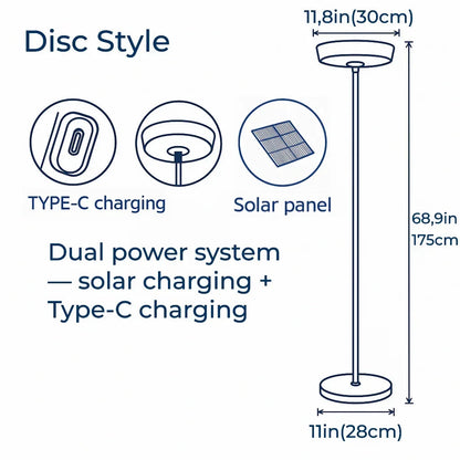 Hybrid Glow Solar Floor Lamp