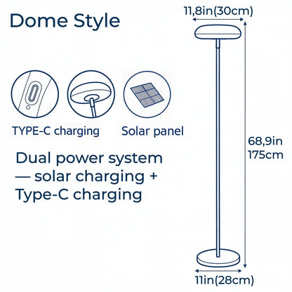 Hybrid Glow Solar Floor Lamp
