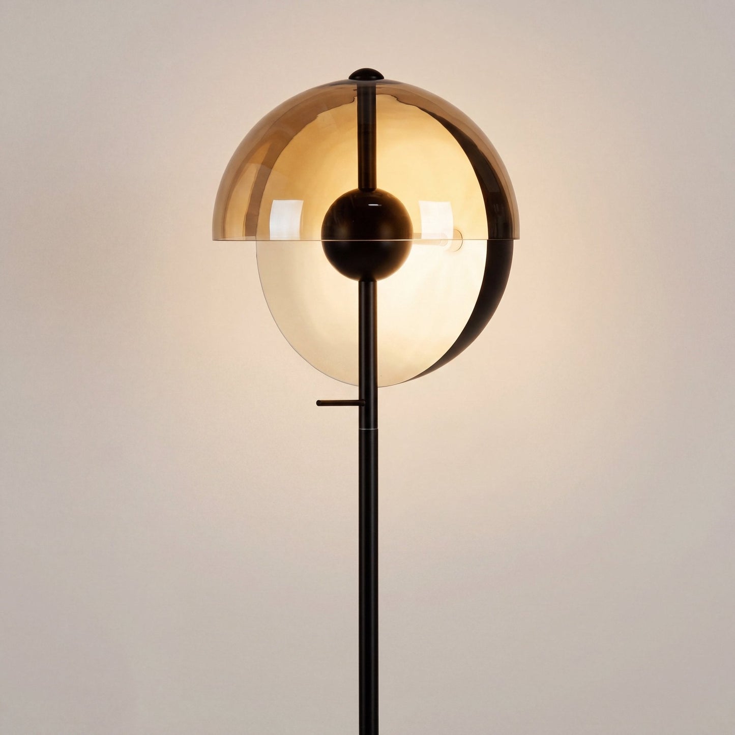 Orbit Smoked Glass Sphere Lamp