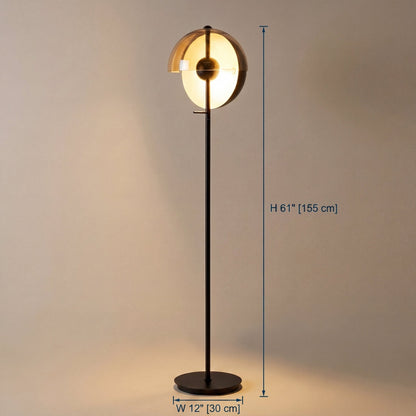 Orbit Smoked Glass Sphere Lamp