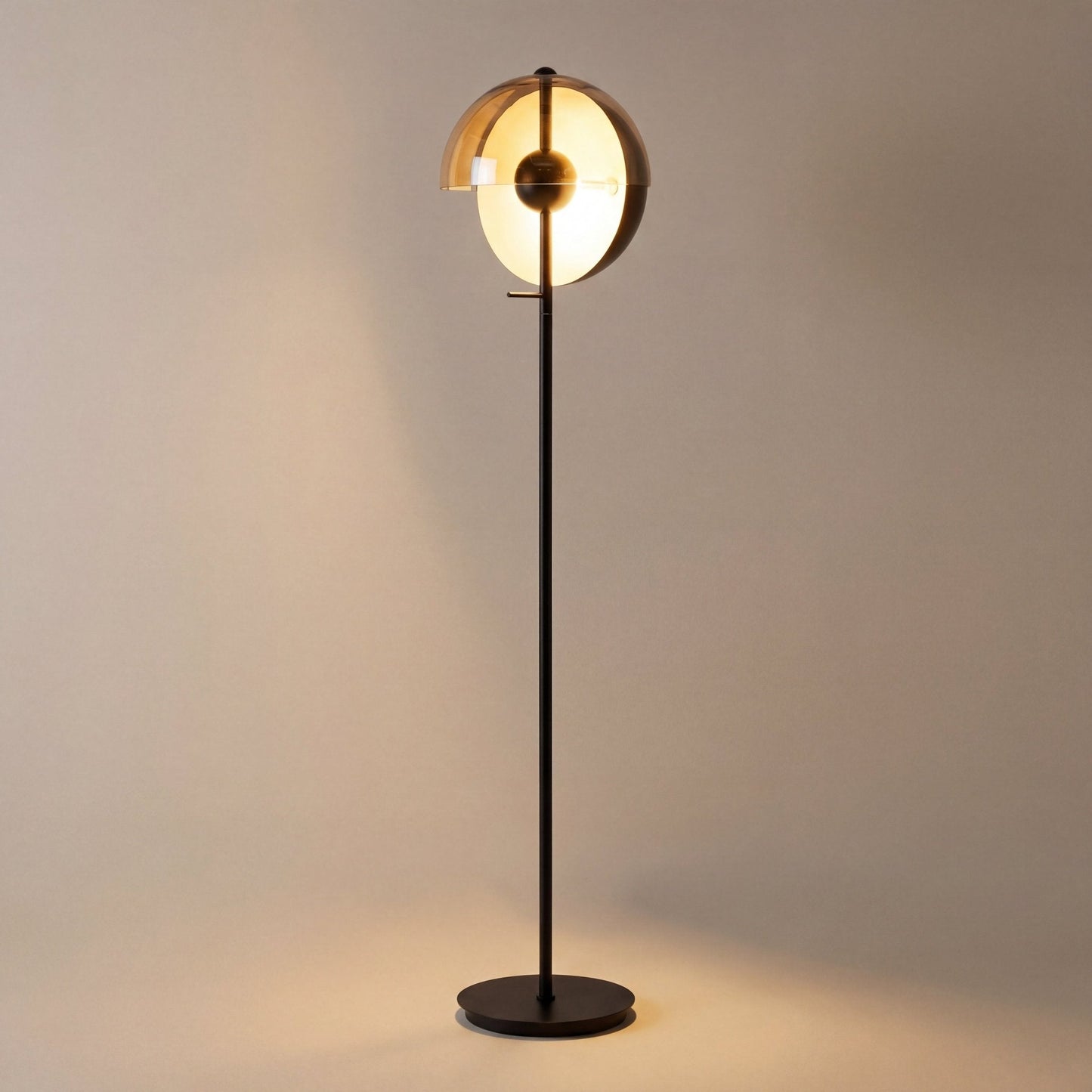 Orbit Smoked Glass Sphere Lamp