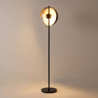 Orbit Smoked Glass Sphere Lamp