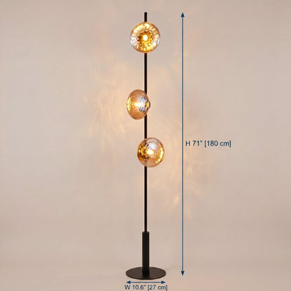 Mirage Hammered Glass Floor Lamp