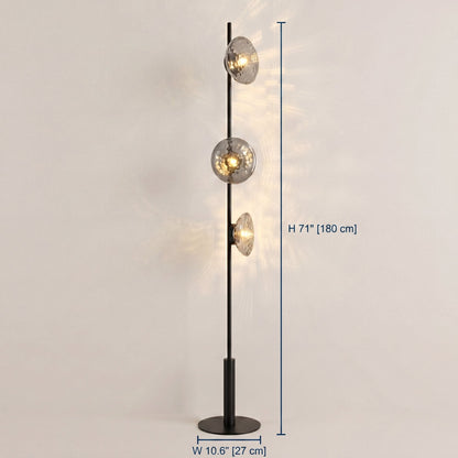 Mirage Hammered Glass Floor Lamp