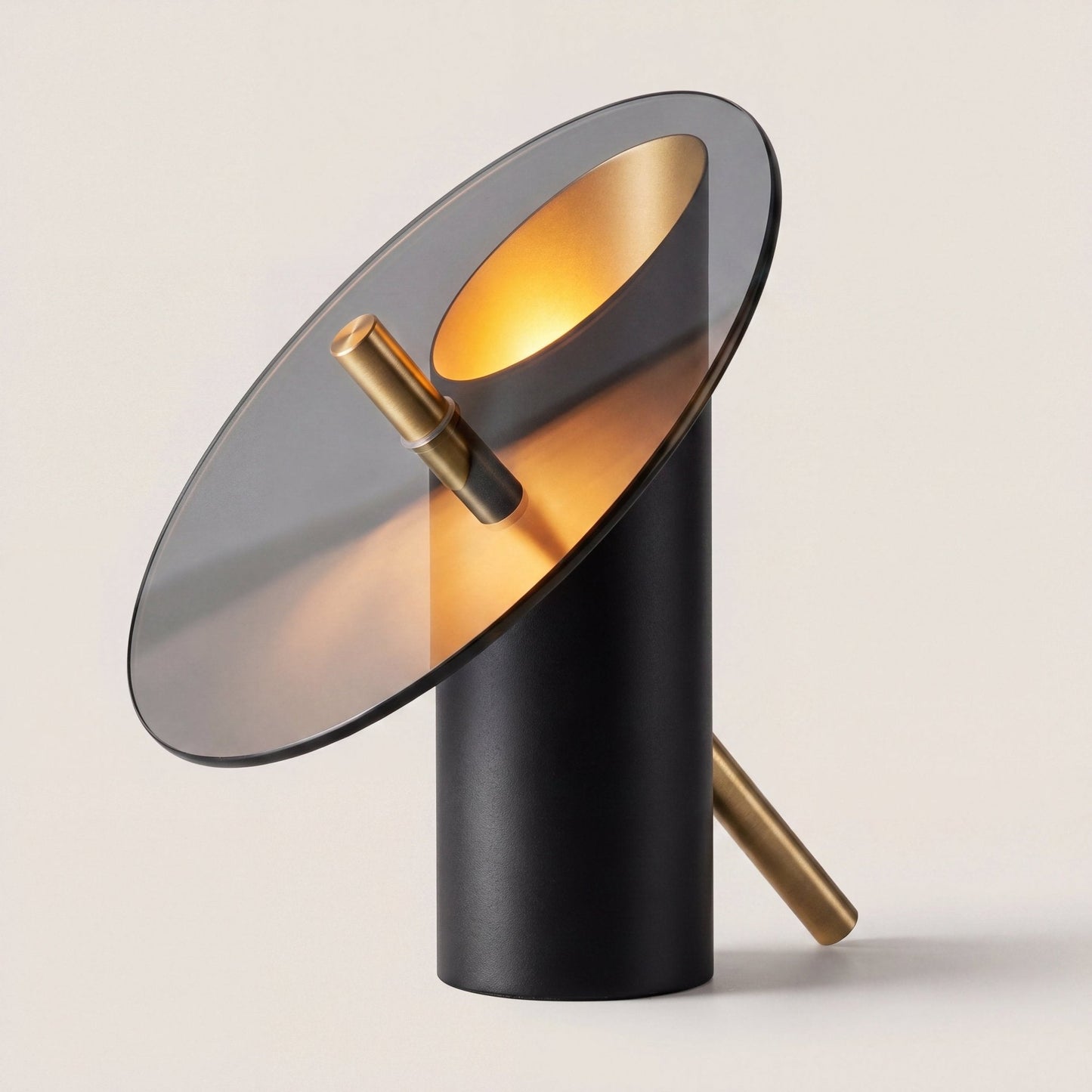 Obsidian Floating Disc Lamp