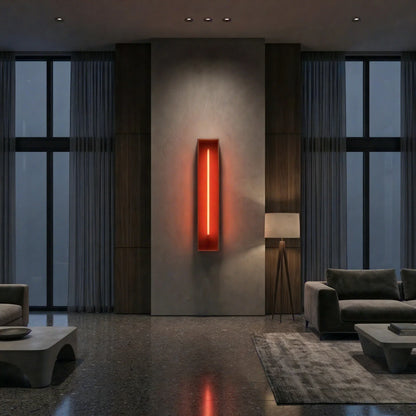 Redwood Radiance Lamp | Tall LED Strip Wooden Lamp