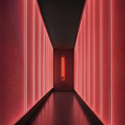 Redwood Radiance Lamp | Tall LED Strip Wooden Lamp