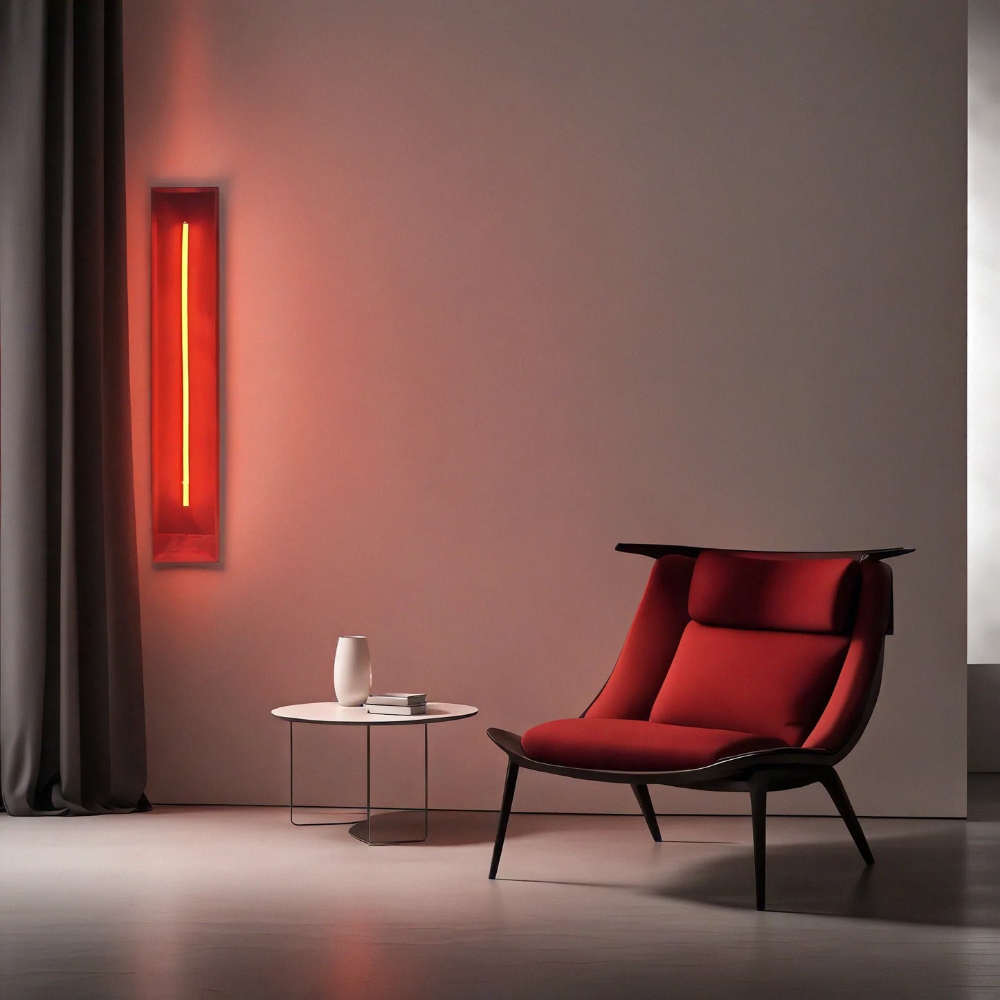 Redwood Radiance Lamp | Tall LED Strip Wooden Lamp